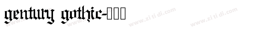 gentury gothic字体转换